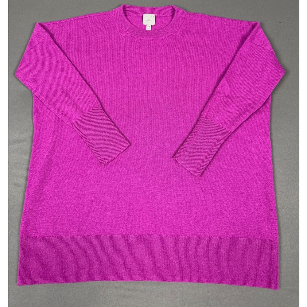 J.Crew HATCH Cashmere Tunic Sweater Womens M Fuchsia Purple AC248